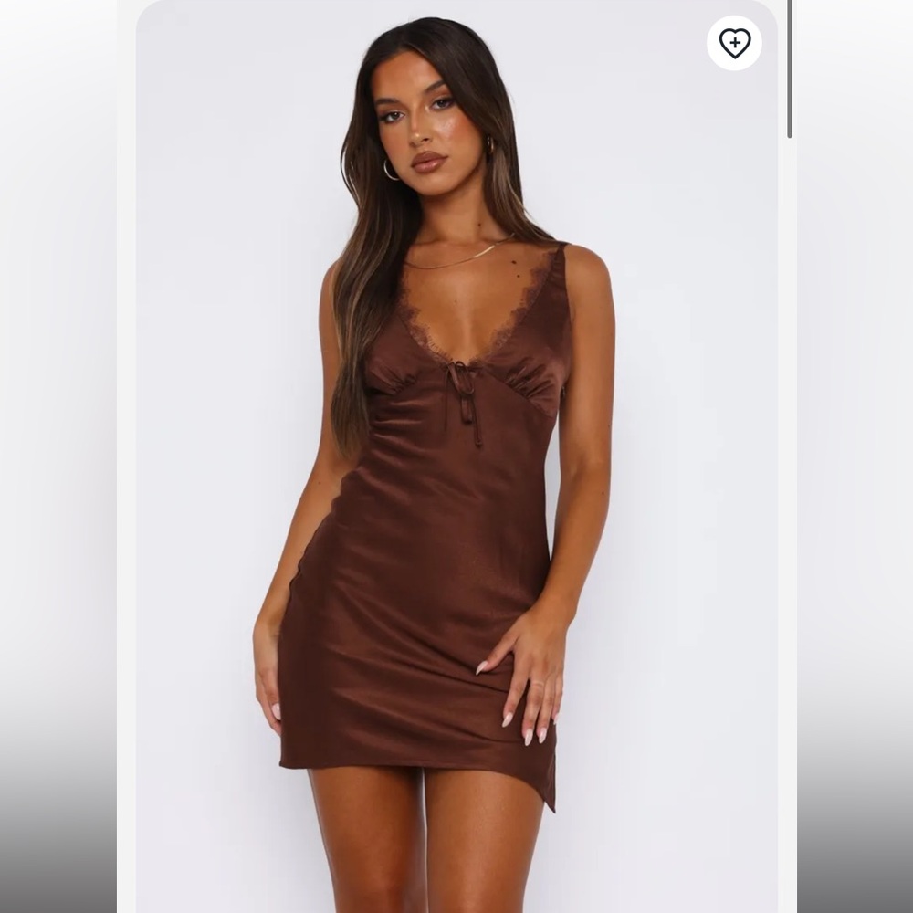 See You In My Mind Mini Dress Chocolate MEDIUM